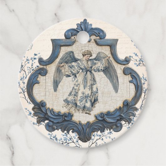 ヴィンテージフランスのトイル出生 | クリスマス・エンジェル フェイバータグ (正面)