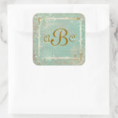 ヴィンテージフランスのトイル&スクリプトカスタムスタンプ スクエアシール (バッグ)