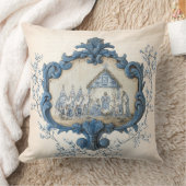 ヴィンテージフランスのトイル | チノワセリー出生 クッション (ブランケット)