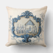 ヴィンテージフランスのトイル | チノワセリー出生 クッション (正面)