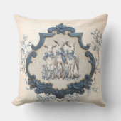 ヴィンテージフランスのトイル | 出生3頭の羊 クッション (正面)