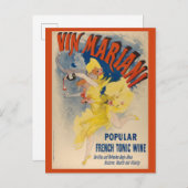 ヴィンテージフランスのトニックワイン ポストカード (正面/裏面)