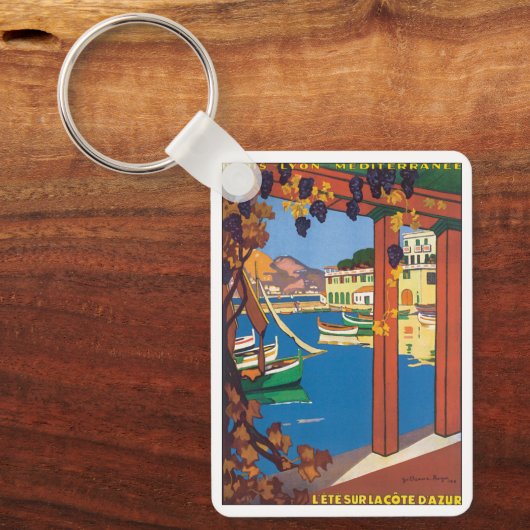 ヴィンテージフランスのトラベ地中海のル海 キーホルダー (正面)