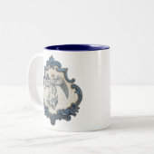 ヴィンテージフランスのトルク角 ツートーンマグカップ (正面左)