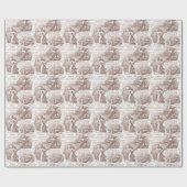 ヴィンテージフランスのトワールキューピッド ラッピングペーパー (フラット)