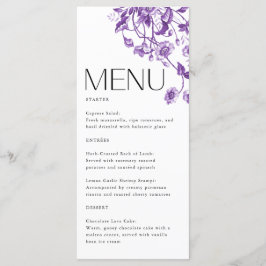 ヴィンテージフランスのトワールフローラパープルブライダルシャワー メニュー