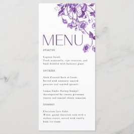 ヴィンテージフランスのトワールフローラパープルブライダルシャワー メニュー