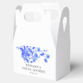 ヴィンテージフランスのトワールフローラブルーブライダルシャワー フェイバーボックス (オープン)