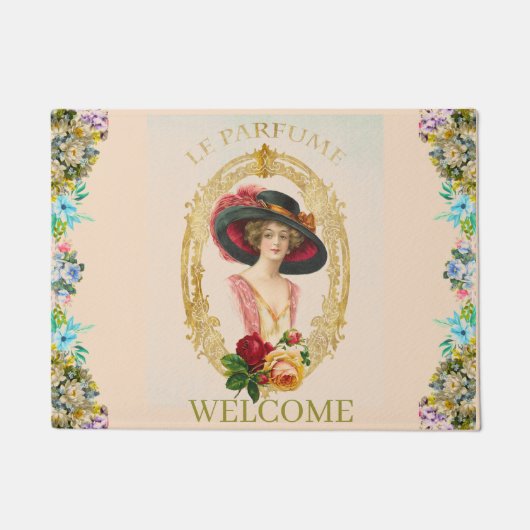 ヴィンテージフランスのドアマット ドアマット (正面)