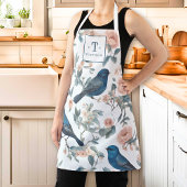 ヴィンテージフランスのハウスモノグラムチノワセリーネイビー エプロン