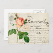 ヴィンテージフランスのハガキバラ ポストカード (正面/裏面)