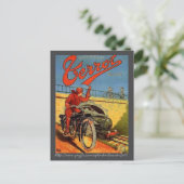 「ヴィンテージフランスのバイク広告」 ポストカード (スタンド正面)