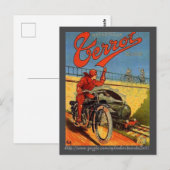 「ヴィンテージフランスのバイク広告」 ポストカード (正面/裏面)