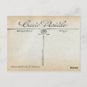 ヴィンテージフランスのバタフライイラストレーション – ポストカード (裏面)