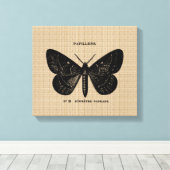 ヴィンテージフランスのバタフライオンキャンバス キャンバスプリント (インサイチュ (ウッドフロア))
