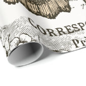 ヴィンテージフランスのバタフライラッピング紙 ラッピングペーパー (ロールコーナー)