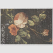 ヴィンテージフランスのバラの切り離しティッシュペーパー 薄葉紙 (正面)