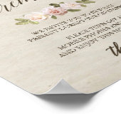 ヴィンテージフランスのバラの取り外し式標識 ポスター (角)