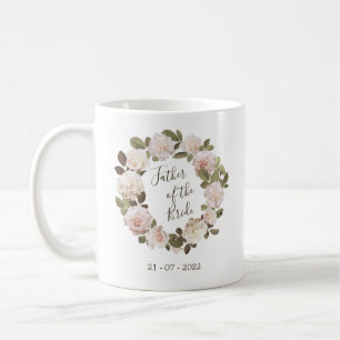 ヴィンテージフランスのバラの父の花嫁マグカップ コーヒーマグカップ