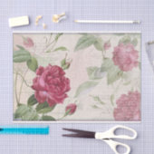 ヴィンテージフランスのバラエフェメラデクページ 薄葉紙 (クラフト)