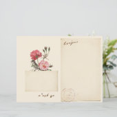 ヴィンテージフランスのバラスクレープブックジャーナルページ (スタンド正面)