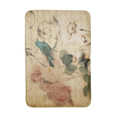 ヴィンテージフランスのバラバードパリスフランスのボタニカル バスマット (正面縦)