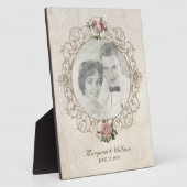 ヴィンテージフランスのバラフォトフレーム フォトプラーク (側面)