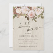 ヴィンテージフランスのバラブライダルシャワー招待 招待状 (正面)