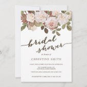 ヴィンテージフランスのバラブライダルシャワー招待 招待状 (正面)
