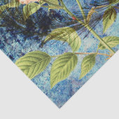 ヴィンテージフランスのバラブルーデコページティッシュペーパー 薄葉紙 (詳細)