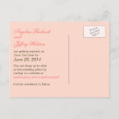 ヴィンテージフランスのバラ保存日付 案内ポストカード (裏面)