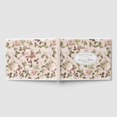 ヴィンテージフランスのバラ結婚ズゲストブック ゲストブック (全面)