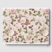 ヴィンテージフランスのバラ結婚ズゲストブック ゲストブック (裏面)