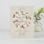 ヴィンテージフランスのバラ結婚式招待状 招待状 (スタンド正面)