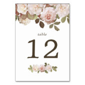 ヴィンテージフランスのバラ表番号カード テーブルナンバー (裏面)