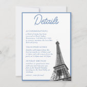 ヴィンテージフランスのバルミツワー詳細エンクロージャカード 招待状 (正面)