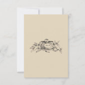 ヴィンテージフランスのバロック結婚ロココ セーブザデート (裏面)