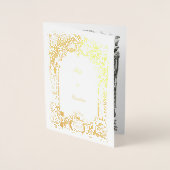 ヴィンテージフランスのバロック結婚式招待状 箔カード (正面)