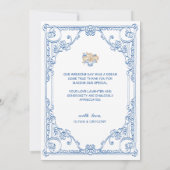 ヴィンテージフランスのバロ結婚ークサンキューカード 招待状 (裏面)