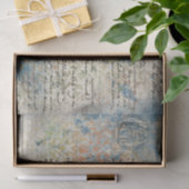 ヴィンテージフランスのパステルブルーティッシュ紙 薄葉紙 (ギフト)