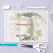 ヴィンテージフランスのパティスリー菓子屋レディースイーツ 薄葉紙 (クラフト)