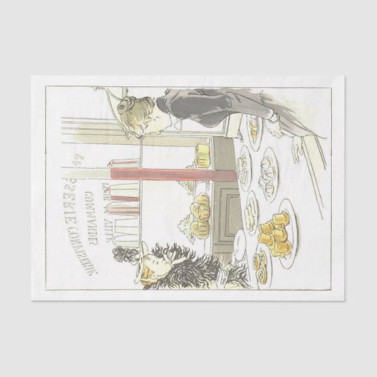 ヴィンテージフランスのパティスリー菓子屋レディースイーツ 薄葉紙 (正面)