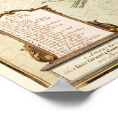 ヴィンテージフランスのパリの地図（1721年～1774年） ポスター (角)