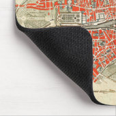 ヴィンテージフランスのパリの地図(1721年~1774年) マウスパッド (コーナー)