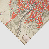 ヴィンテージフランスのパリの地図(1721年~1774年) 薄葉紙 (詳細)