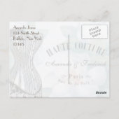 ヴィンテージフランスのパリサンキュー ポストカード (裏面)