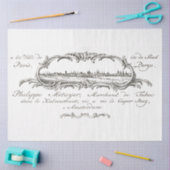 ヴィンテージフランスのパリスクリプトエフェメラデクページ 薄葉紙 (クラフト)