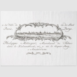 ヴィンテージフランスのパリスクリプトエフェメラデクページ 薄葉紙