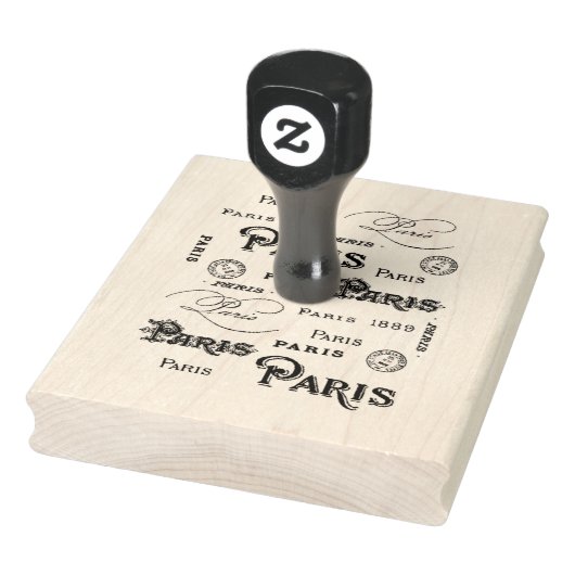 ヴィンテージフランスのパリスクリプトタイポグラフィ ラバースタンプ (スタンプ)