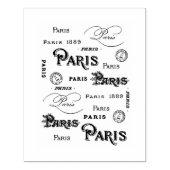 ヴィンテージフランスのパリスクリプトタイポグラフィ ラバースタンプ (インプリント)
